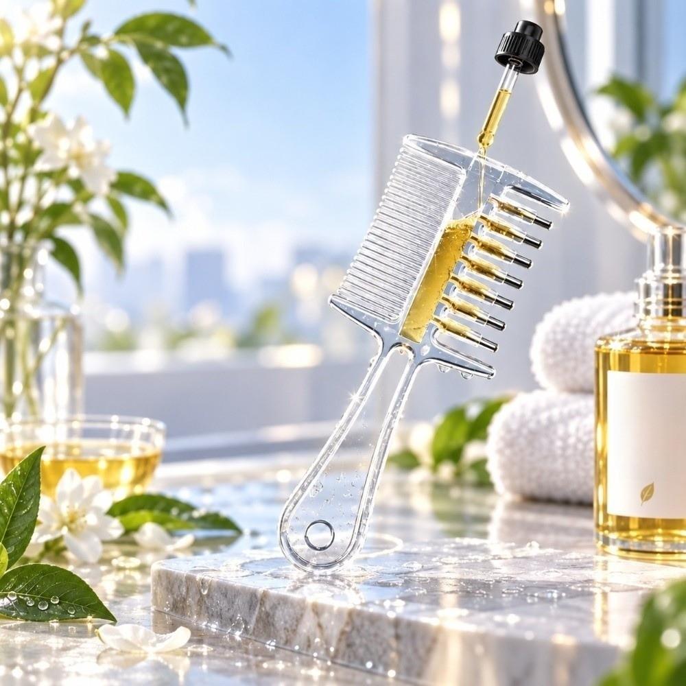 Hair Care Massage Guide Liquid Comb Anti-Frizz Hair Oil Comb Durable Scalp Massage Comb Household