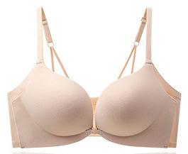 Traceless front buckle underwear Women's small breasts gather and show large comfort No steel ring Anti-sagging collection of secondary breasts