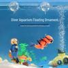 Floating Diver Aquarium Ornament – Blue Underwater Decor for Fish Tanks