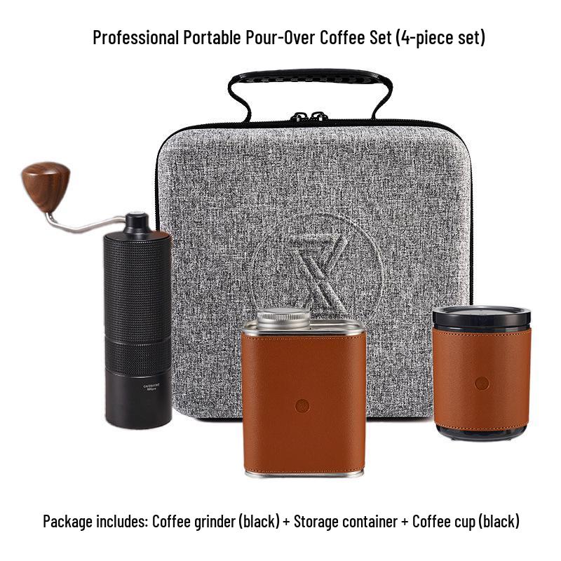 Portable 3-in-1 Retro Pour-Over Coffee Maker Set with Filter Cup
