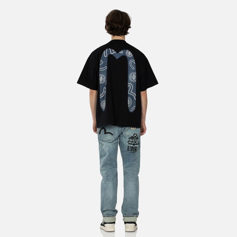 EVISU Jeans Men's Denim Blue Moderate Straight Fit Pants 2ESHTM4JE807417DP