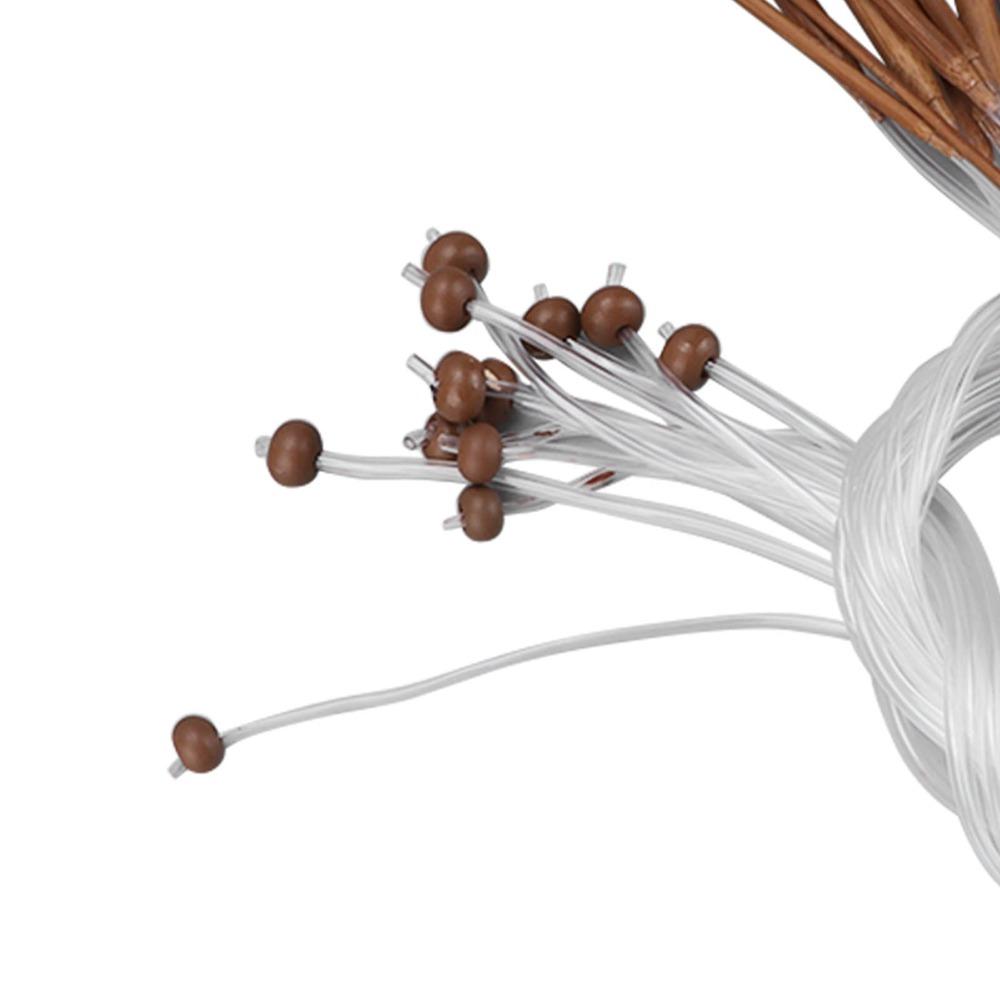 12Pcs Tube Cable Tunisian Knitting Needles Anti Slip Bead Timber Crochet Hooks For Rug Making