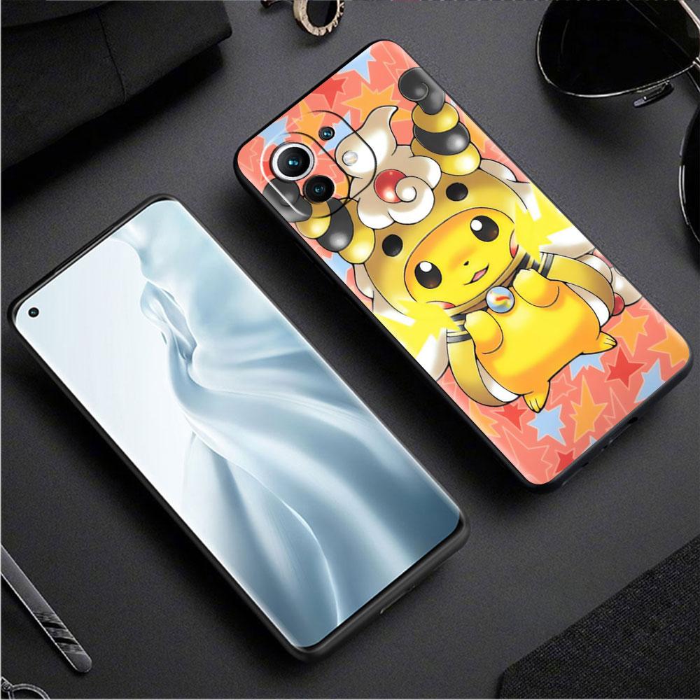 Забавный Мягкий силиконовый чехол Pokemon Pikachu для Xiaomi Mi 11 Lite 5G NE 11T Pro 12S Ultra 12 Note 10 10T 9T Чехол для телефона TPU Funda