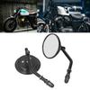 Pair Motorcycle Rearview Mirror Round Retro 8mm Screw Universal Replacement for Rocker C 2008‑2009