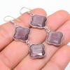 Purple Monalisa Gemstone Handmade 925 Sterling Silver Jewelry Earring 2.36" GK-7244