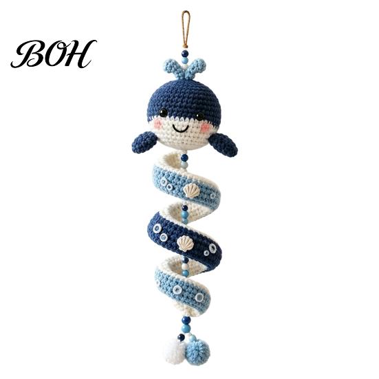Bag Charms DIY Supplies Ocean Animal Spiral Crochet Kit, Friends Ornament Marine Creative Knitting Gift for Enthusiasts Life Themed Craft Kit