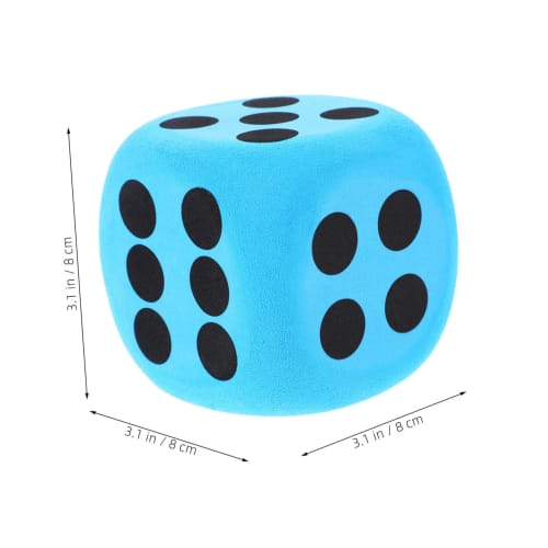 LRXIYODE 2 Large Dice, Lightweight Party Game Dice for Indoor and Outdoor Play, Teaching Aids and Board Game Accessories for Kids