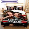 3pcs Custom Name Top Gun Maverick Bedding Set Duvet Cover Closure Includes 1 Duvet Cover & 2 Pillowcases for All Seasons Bedroom Decor