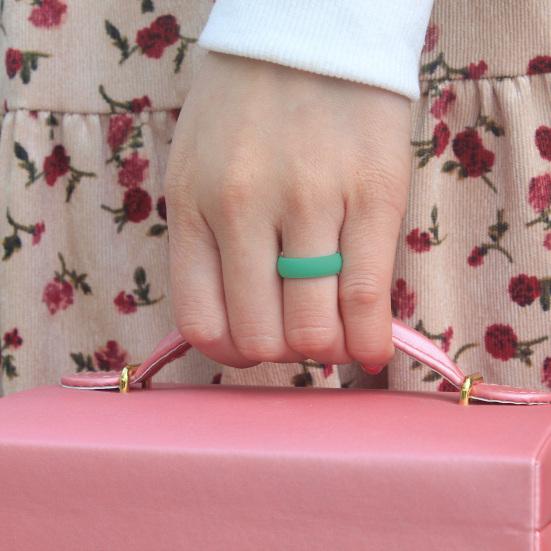 10 шт. кольцо для пары красивое универсальное гибкое гладкое декоративное силиконовое флэш-порошок женское кольцо на каждый день