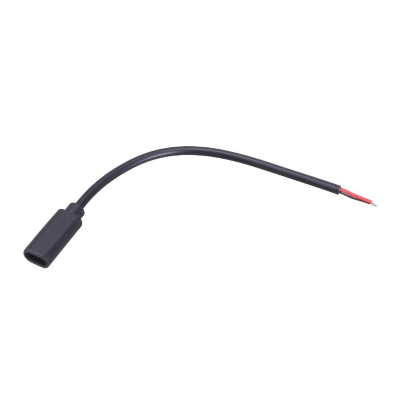 Переходник-удлинитель с косичкой, 2 провода, 15 см/100 см, Type-C на 2 контакта с оголенными проводами, для оборудования USB C или кабель для замены/ремонта/DIY