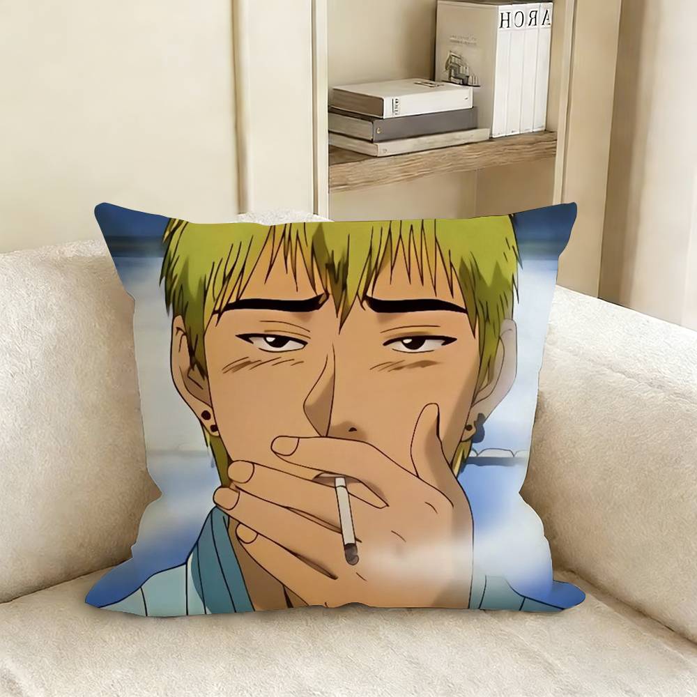 GTOonizuka TTeacher Various Sizes Square Pillow Case For Car Home Bedchamber Decor