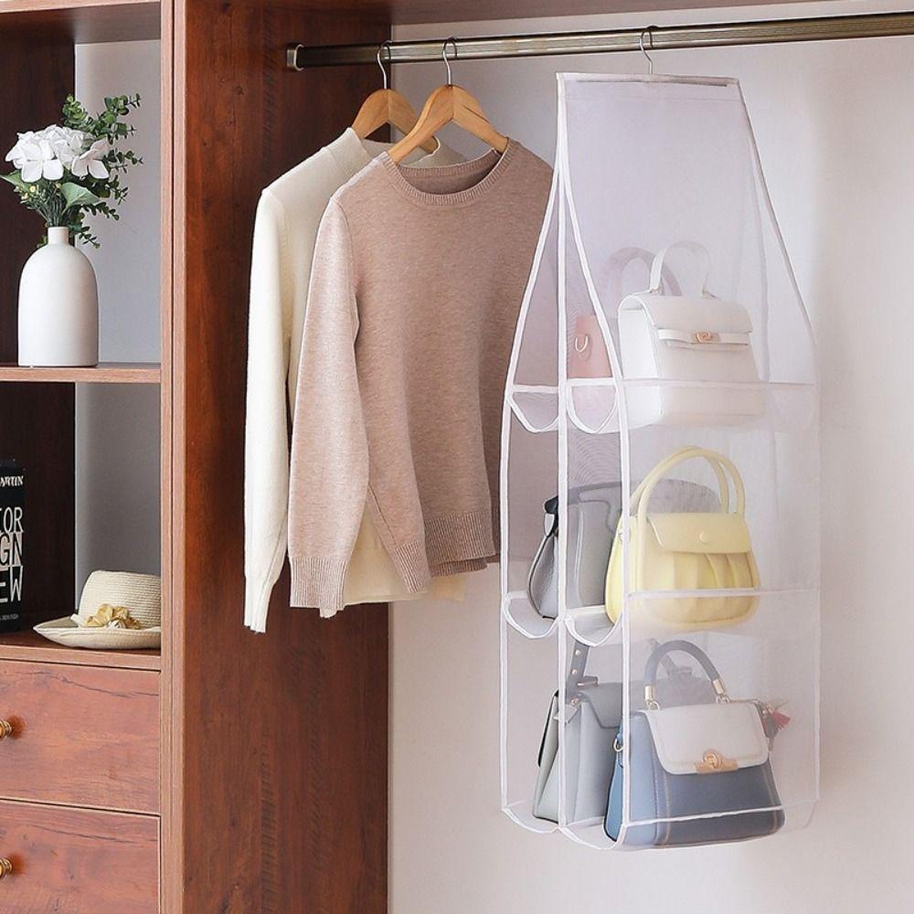 Organizer Space Saving Dust-Proof Bag Storage Rack Handbag Storage Handbag Organizer Sundry Hanger