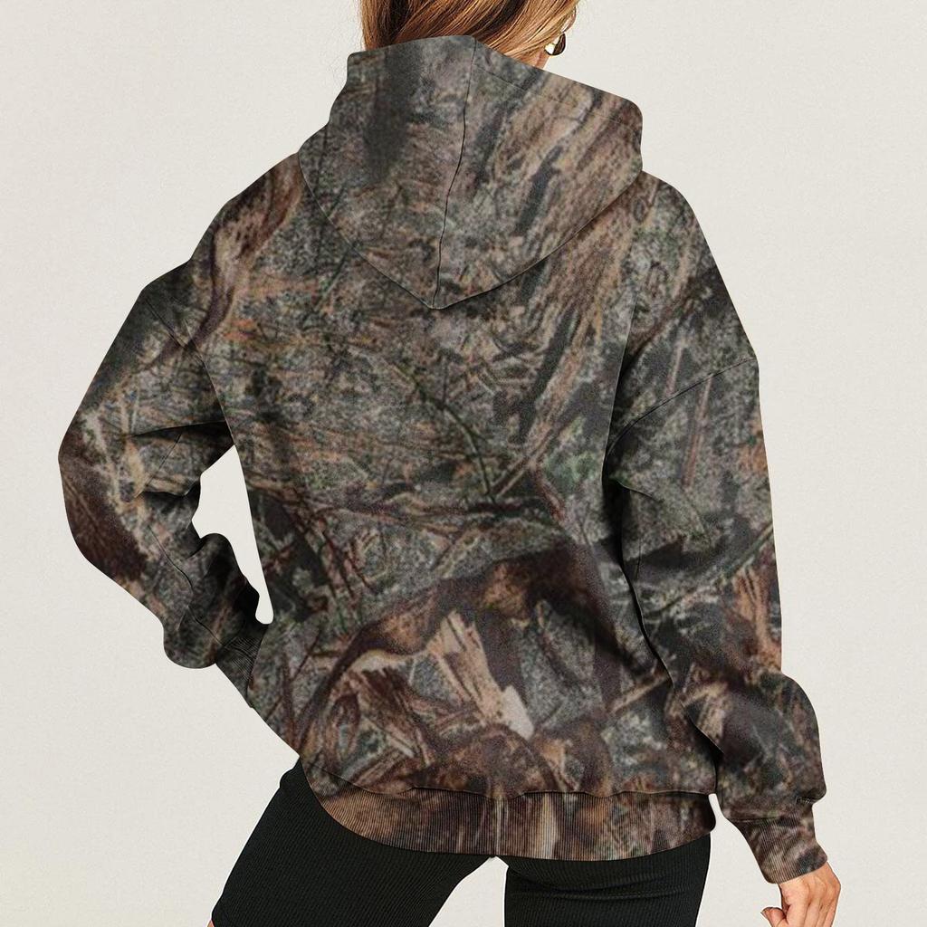 Женская модная повседневная толстовка с капюшоном и пуловером с длинными рукавами и забавным принтом