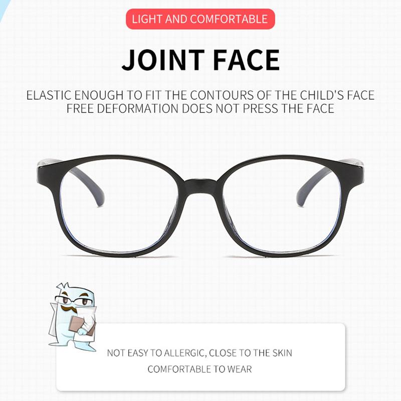 Children Kids High Quality Portable Computer Plain Glasses Hot Sale Glasses Boys Online Classes Popular Clear Lens Comfortable Girls Accessories