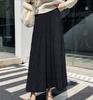 Трикотажная юбка для женщин миди с высокой талией тонкая осень-зима теплая женская длинная юбка