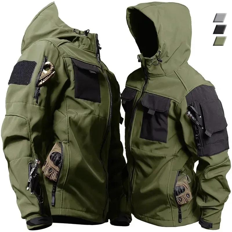 Men Windbreaker Jackets Waterproof Hooded Coat Male Jackets Men Autumn Outdoor Hiking Bomber Outwear