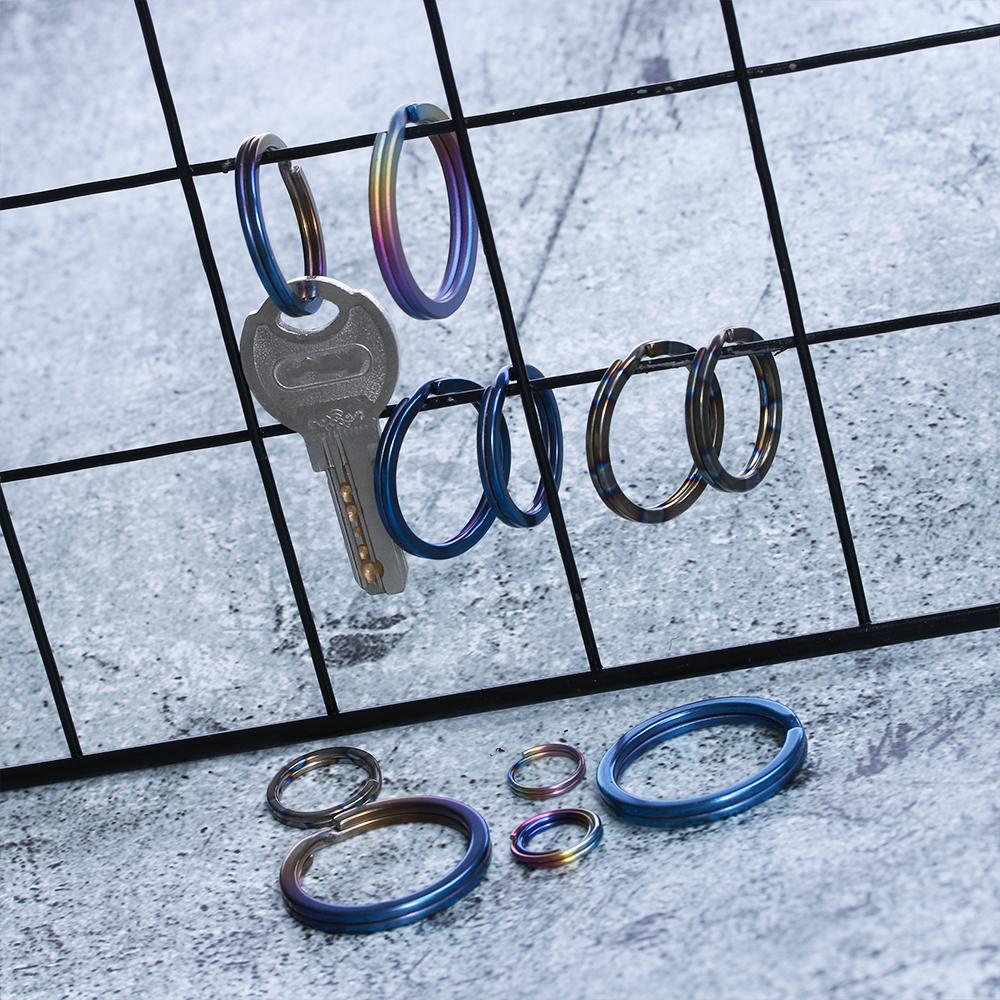 quality Titanium Alloy Camping Travel Goods Keyring Buckle Key Ring Portable Holder EDC Keychain