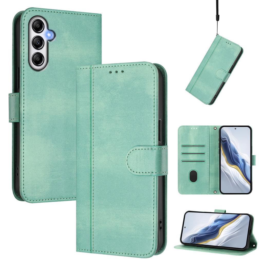 For Samsung Galaxy A54 5G Cases Wallet Stand Retro Texture Leather Phone Cover with Lanyard