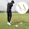 Свинг для гольфа Плоский треугольник Диск для гольфа Держатель для тренировочных палок для выравнивания Материал EVA Дизайн с круглым отверстием снизу Тренажер для гольфа