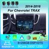 Автомагнитола Android 14 Для Chevrolet TRAX 2014 2015 2016 Carplay Auto GPS Навигация WIFI+4G 2DIN Головное устройство BT Стерео Видеоплеер