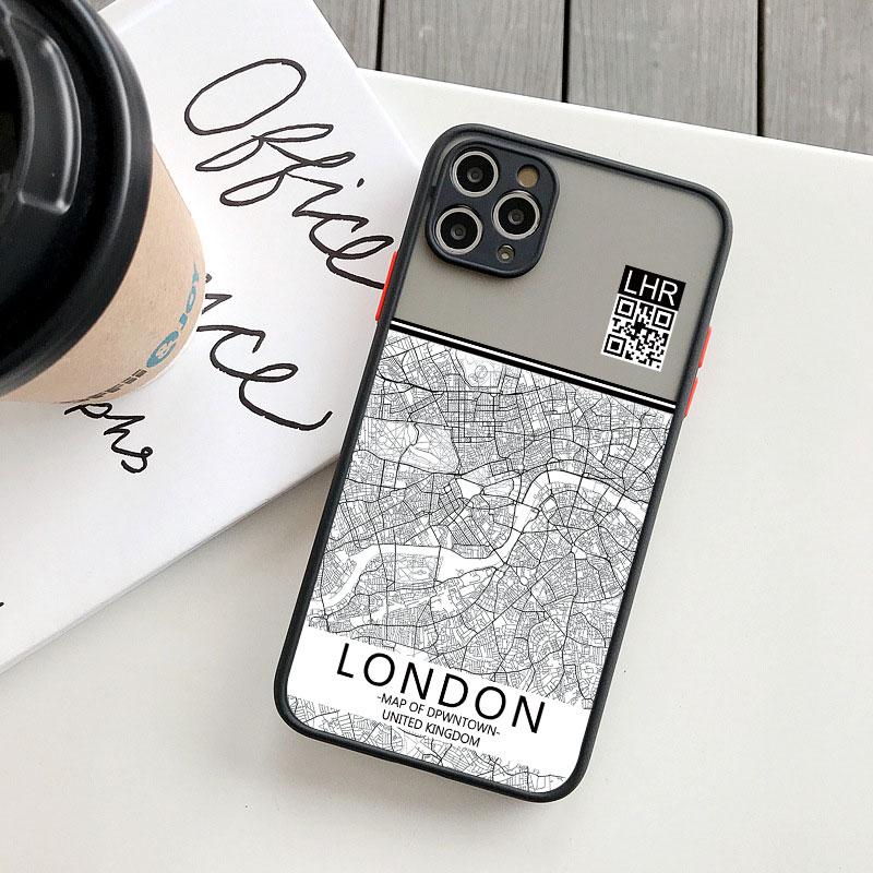 Чехол для телефона Ins Travel Country Sketch City Map для iPhone 8 7 Plus SE2 15 14 11 12 13 Pro Max Mini X XR XS Ударопрочный Funda Shell