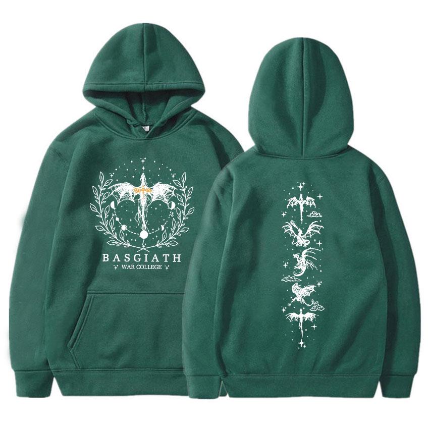 Basgiath War College Hoodies Onyx Storm Dragon Rider Sweatshirts Book Printing Sudaderas Long Sleeve Women Men Clothing