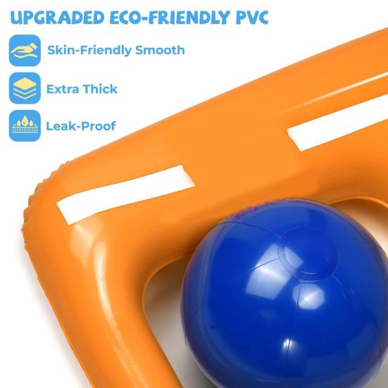 Надувной бассейн Крестики-нолики Игра Водонепроницаемая плавающая доска с мячами Семейная уличная вода