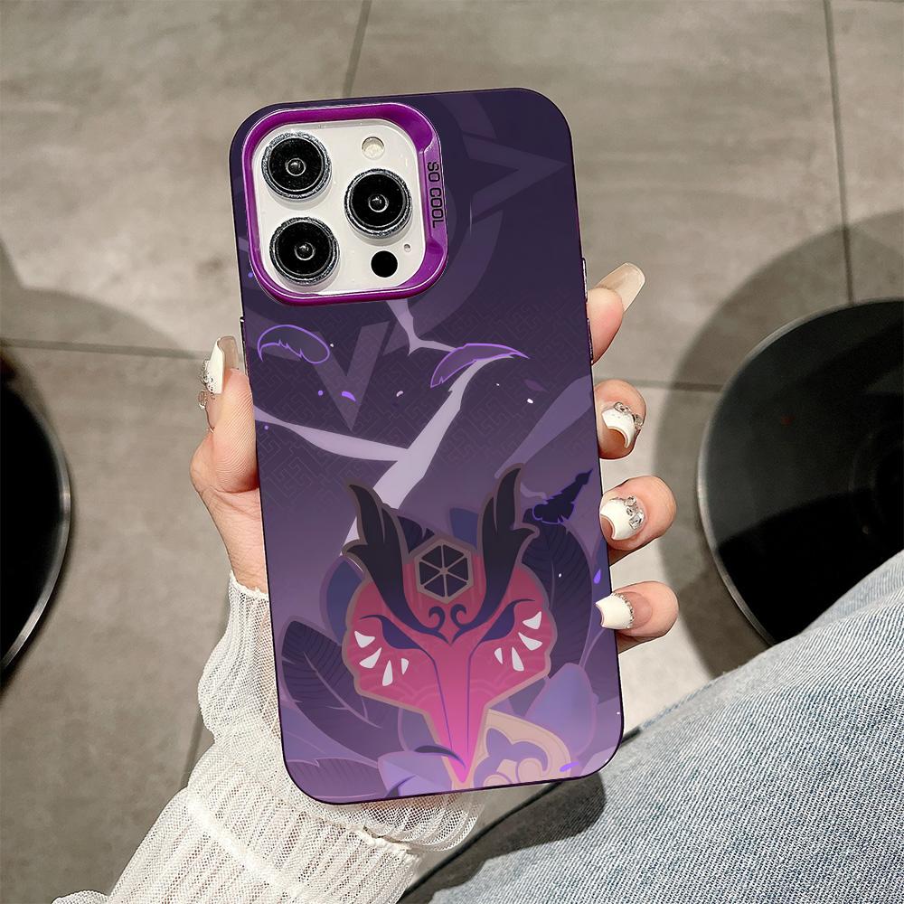 Game GI Kujou Sara Mobile Phone Case for iPhone 17 16 15 14 13 12 11 X XR XS 8 7 Air Pro Max Plus Purple Translucent Cover