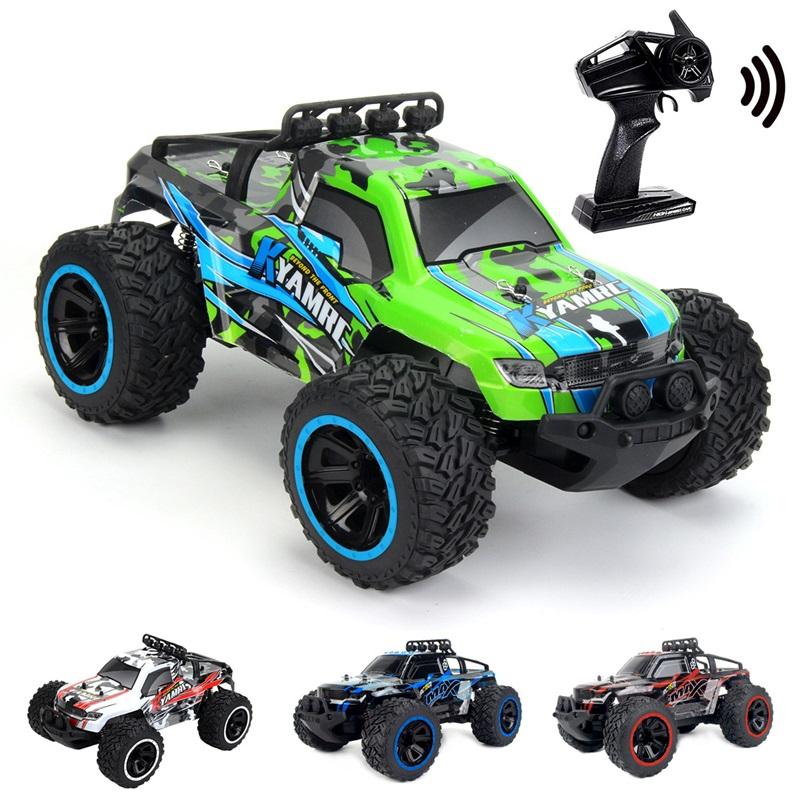 1:14 Scale 2.4G RC Bigfoot Truck, 20km/h High Speed Off-Road Crawler with PVC Anti-Crash Shell for Kids