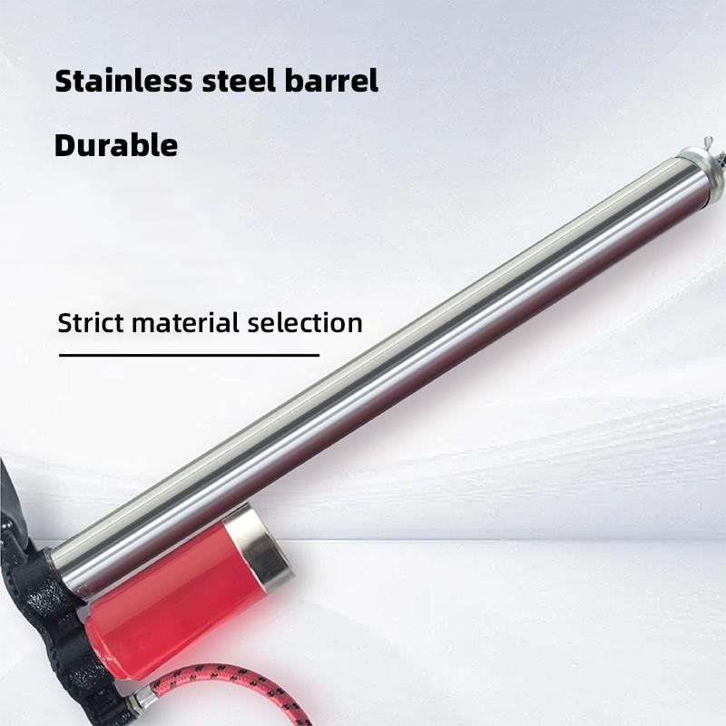 Durable High-Pressure Stainless Steel Manual Air Pump Portable Hand Operated Inflator for Bicycle & Car Tire Filling
