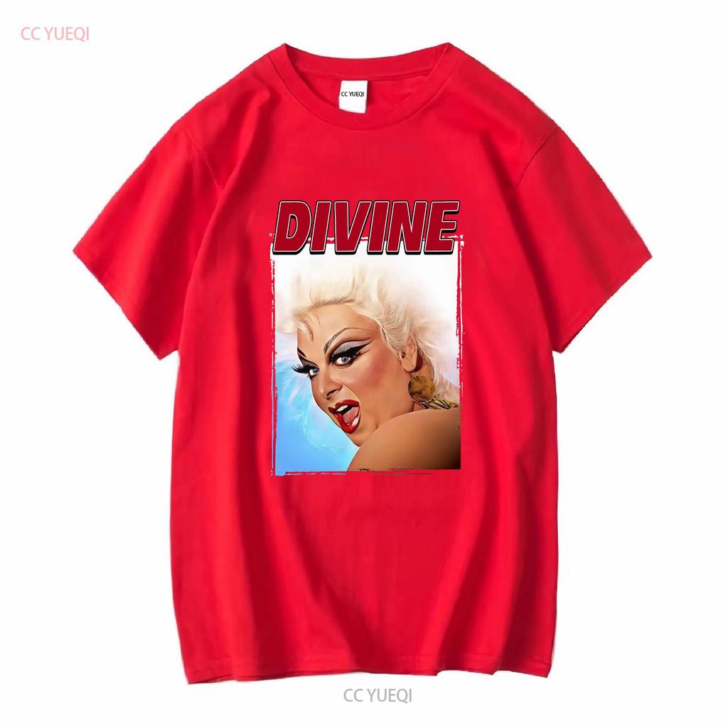 Popular Divine Drag Queen Classic Unisexs T Shirt Black Size S XL vintage Washed Soft Comfortable graphic streetwear homme