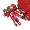 Burlap Style Christmas Ribbon Decorative Satin Bows Gift Wrapping Ribbons for DIY Holiday Party Crafts and Ornament Accessories