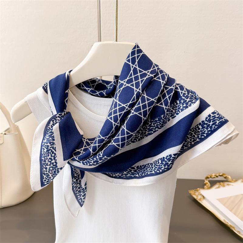 Горошек Стиль Елочка Узор Хлопок И Лен Маленький Квадратный Шарф Шелковый Шарф Имитация Бархата Головной Платок Шаль Шарф для Защиты от Солнца Женский Шарф