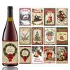 Christmas Decorative Wine Bottle Labels With Vintage Design For Holiday Party Decor