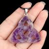 Witch Knot Pendant Necklace Natural Stone Rose Quartz/Amethyst Irish Pendant Lucky Gift For Women And Man