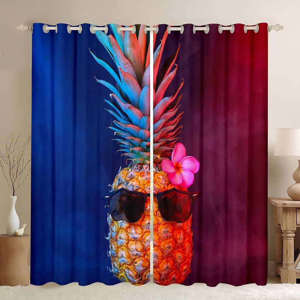 Милые ананасы затемняющие шторы для спальни, затемняющие шторы для комнаты, затемняющие шторы для патио, гостиной