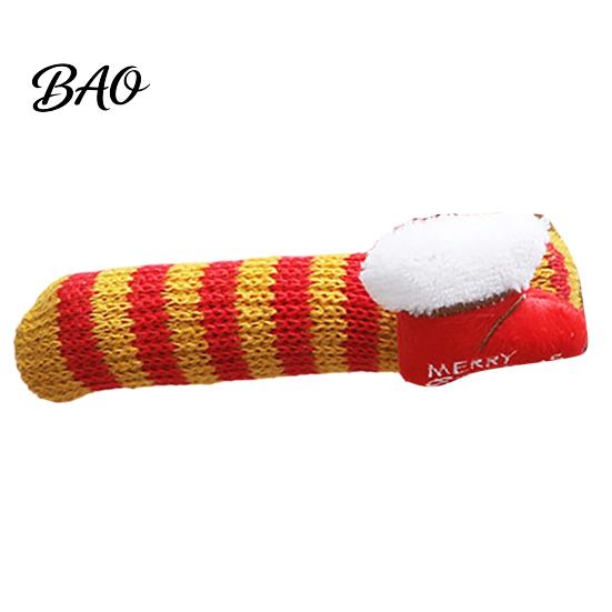 Knitted Santa Claus Door Knob Protectors Christmas Doorknob Covers, Reindeer Decor, Anti?Slip Protector Sleeves, Holiday Decoration Supplies Handle