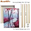 RUOPOTY Pink Scenery DIY Painting By Numbers Acrylic Paint By Numbers Landscape Wall Art Canvas Painting For Hobby Arts 40x50CM