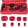 11pcs Hole Saw Set Hole Saw Kit With 8Pcs Saw Blades Durable Carbon Steel Metal Circle Power Drill Hole Cutter for Wood Plastic