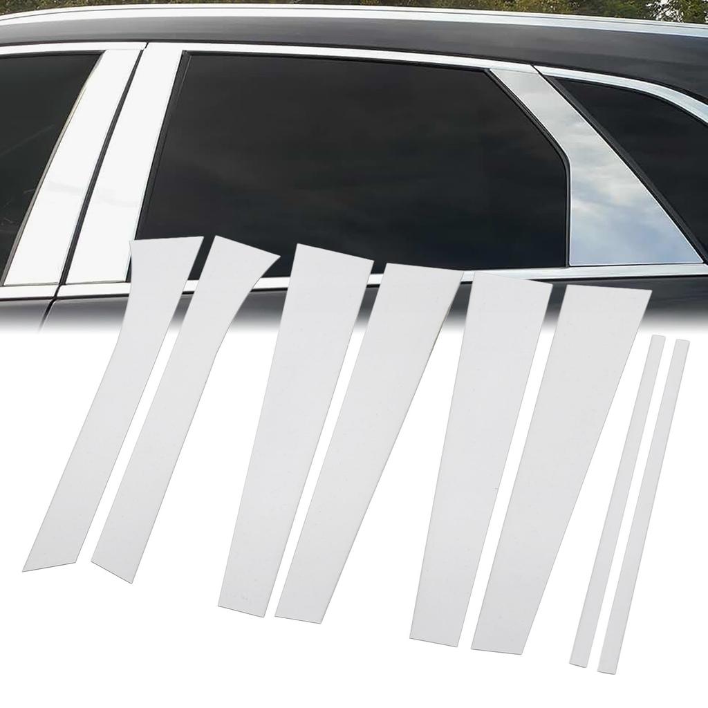 8 шт. отделка столба столба высокопрочная поликарбонатная зеркальная поверхность стиль хромированная наклейка на дверь окно столб крышка