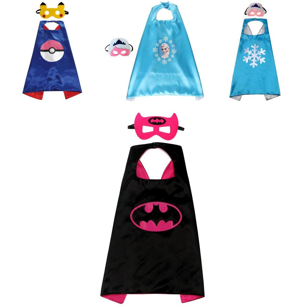 Набор детских плащей супергероев ярких цветов и из высококачественных тканей для веселой игры