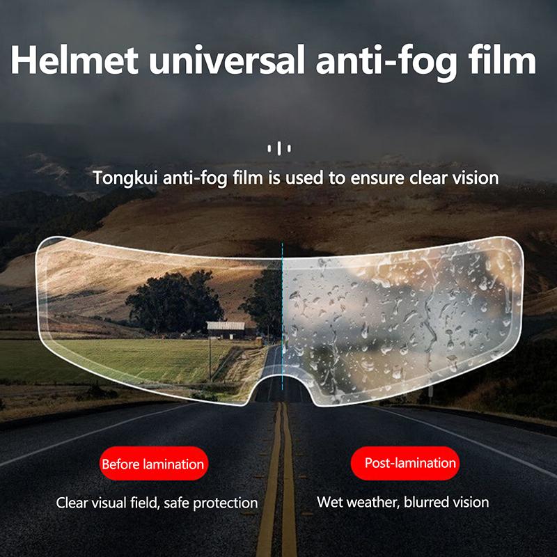 Мотоциклетный шлем Прозрачная противотуманная пленка, защищающая от дождя, линзы шлема, прочное нанопокрытие, наклейка, аксессуары для мотоциклетного шлема для вождения