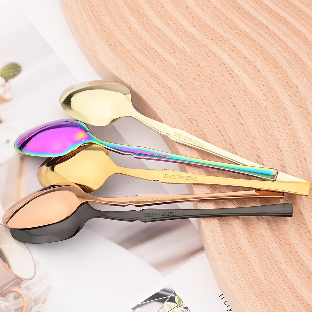 24Pcs Creative Gold Tableware Dinnerware Set Knife Fork Coffee Spoon Cutlery Set Stainless Steel Flatware Western Silverware