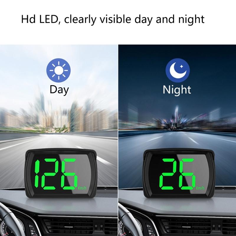 Светодиодный HUD автомобильный дисплей с экраном 2,8 дюйма, цифровой спидометр, миль в час/км, дисплей, сигнализация на лобовом стекле
