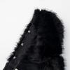 Mens Winter Faux Fur Hooded Puffer Jacket Cross Patch Streetwear Warm Coat