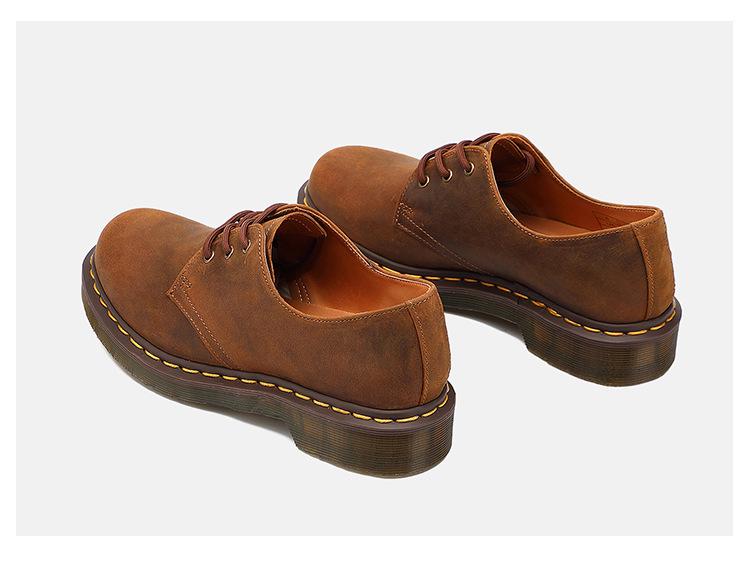 Women's Dr. Martin Japanese College Style Leather 1461 Shoes - Yang Mi Low-Top, Unisex 3-Hole Design