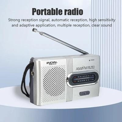 BC-R21 Портативный AM FM радиоприемник плеер встроенный динамик со стандартными наушниками 3,5 мм портативный легкий ультратонкий