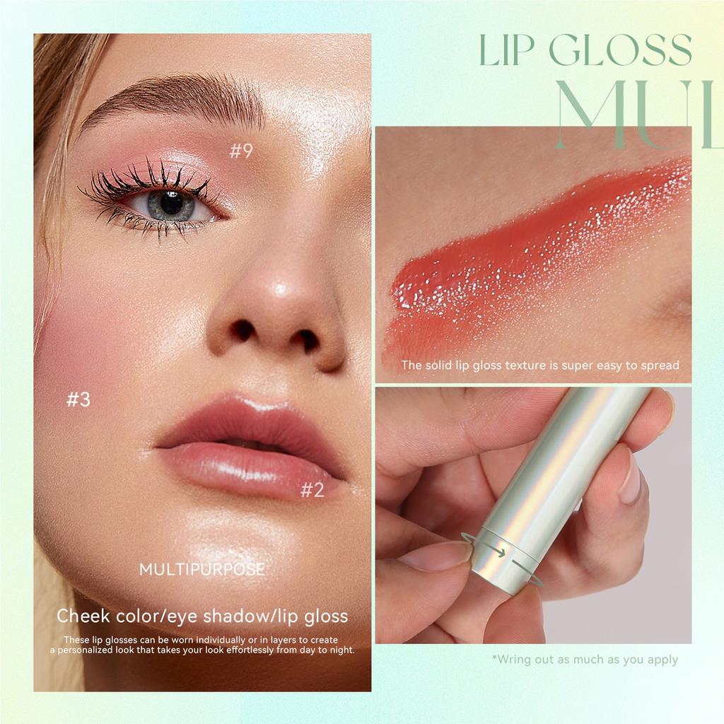 Помада, 10 цветов, Увлажняющая и легкая, Нежирный блеск для губ, Увлажняющая зеркальная помада 15 г