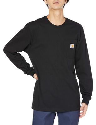 Футболка с длинным рукавом и карманом ЧЕРНАЯ L [Carhartt] [item]