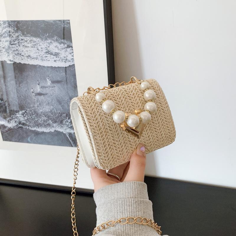 Трендовая женская летняя сумка кроссбоди с цепочкой-косичкой - Модный дизайн с поворотным замком